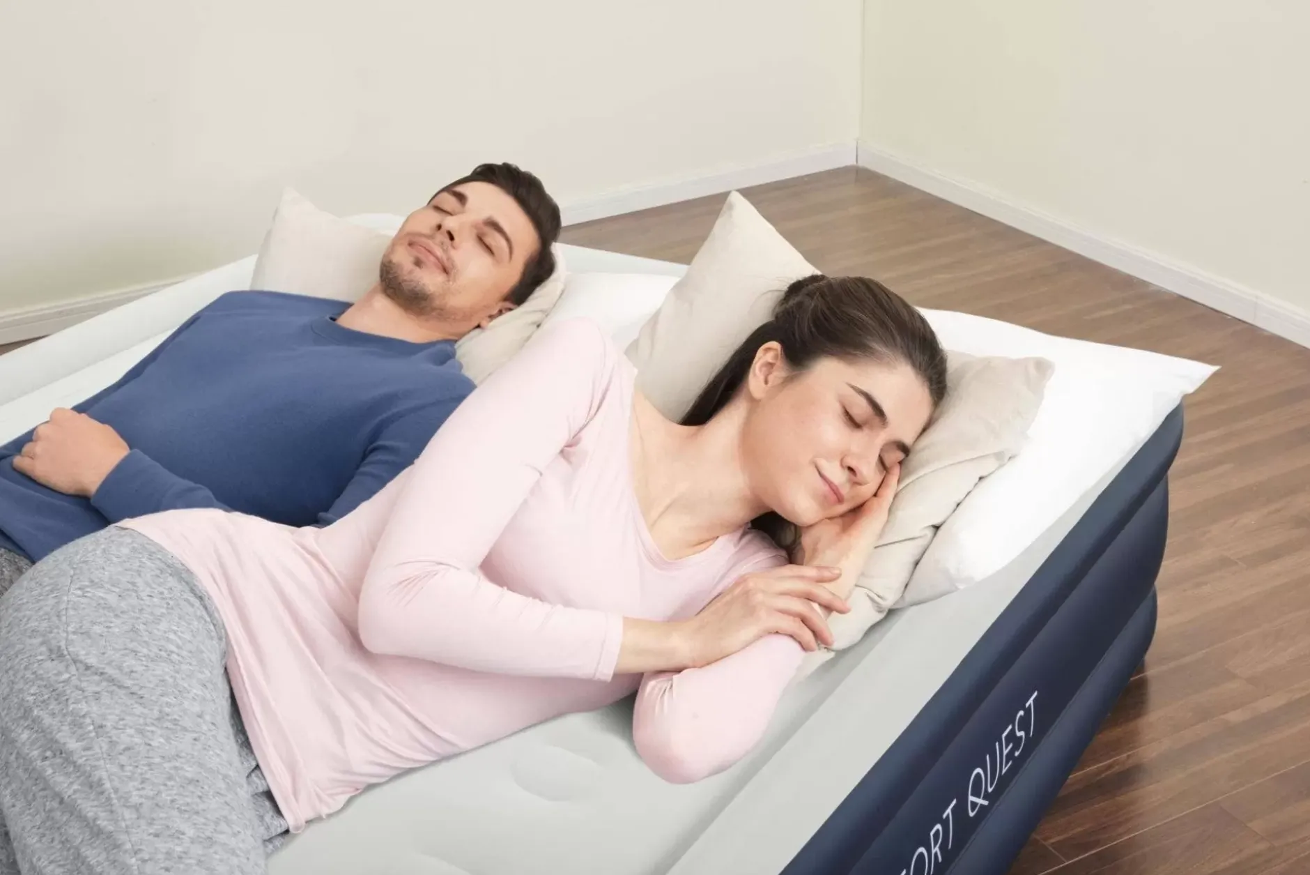 Cheap Essential Comfort Air Mattress Queen 18" With Built-In Ac Pump And Antimicrobial Coating Indoor Air Mattresses