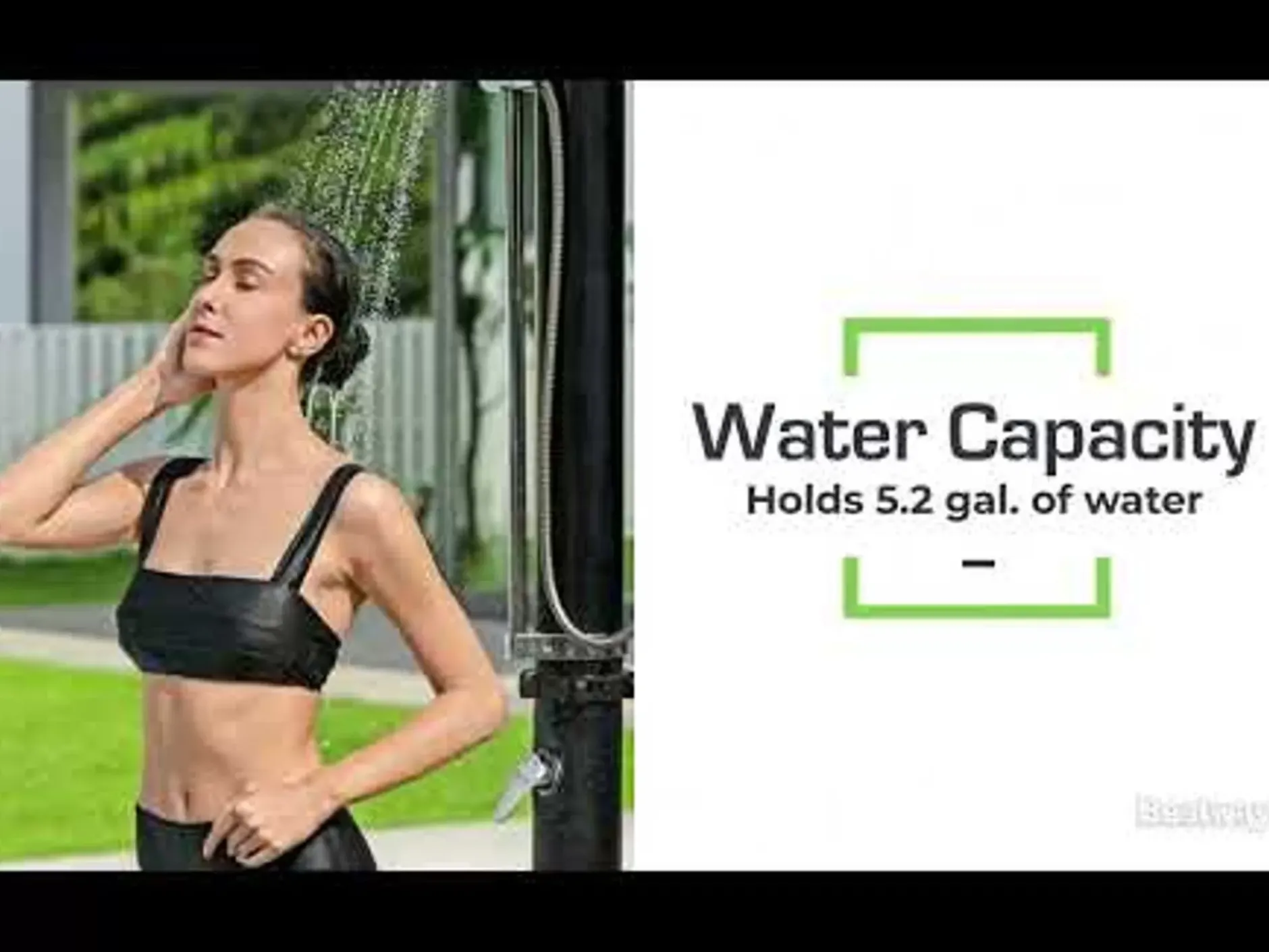 Fashion Flowclear Solarflow 5.2Gal Outdoor Shower, Black Pool Accessories