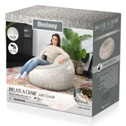Flash Sale Inflate-A-Chair Inflatable Chair, Cream Air Chairs