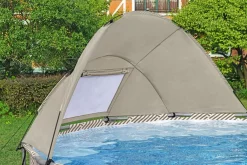 Shop Steel Pro Max 13' X 42 Round Above Ground Pool Set With Canopy Steel Pro Max Pools