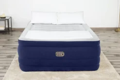 Store Tritech Air Mattress Queen 24 With Built-In Ac Pump Included And Antimicrobial Coating Indoor Air Mattresses