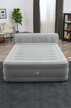 Cheap Tritech Air Mattress Queen 18" With Headboard, Built-In Ac Pump And Antimicrobial Coating Indoor Air Mattresses