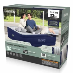 Best Sale Tritech Air Mattress Queen 22 In. With Built-In Ac Pump And Antimicrobial Coating Indoor Air Mattresses