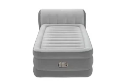 Fashion Tritech Air Mattress Twin 18" With Headboard, Built-In Ac Pump And Antimicrobial Coating Indoor Air Mattresses