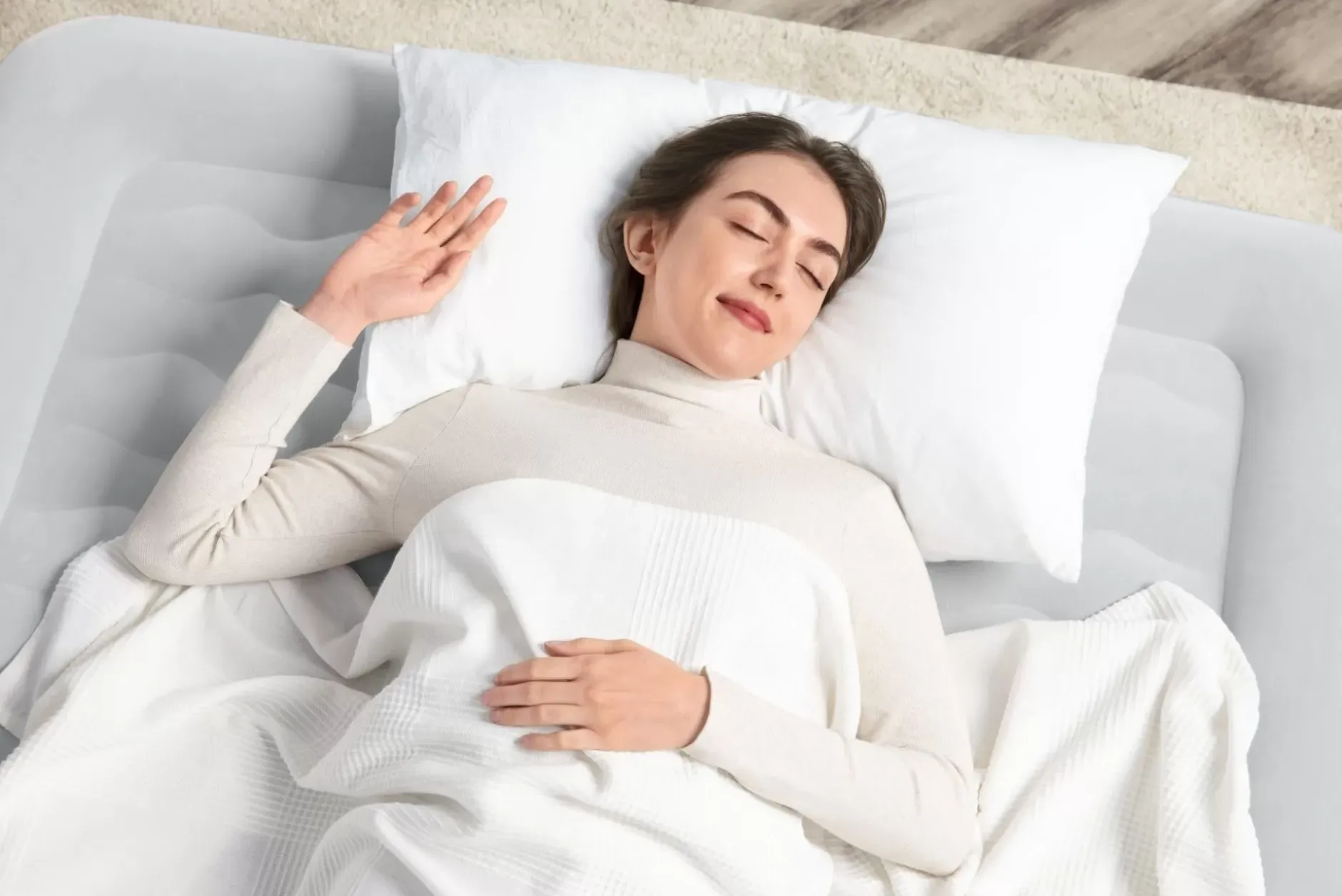 Best Sale Tritech Air Mattress Full 24 With Built-In Ac Pump Included And Antimicrobial Coating Indoor Air Mattresses