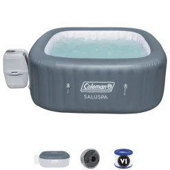 Best Sale Coleman Saluspa Energysense Airjet Inflatable Hot Tub Spa 4-6 Person Energysense