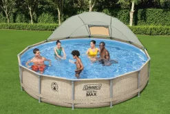 Store Coleman Steel Pro Max 14' X 33 Round Metal Frame Above Ground Pool Set Steel Pro Max Pools