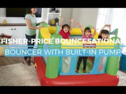 Best Sale Fisher Price 69'' X 68'' X 53'' Bouncesational Indoor Bouncer With Built-In Pump Bounce Houses