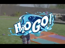 Hot H2Ogo! 16' Triple Water Slide With Sponge Soakers Toys And Three Riders Water Slides