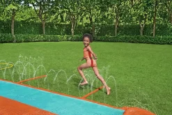 Hot H2Ogo! 16' Triple Water Slide With Sponge Soakers Toys And Three Riders Water Slides