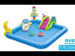 Cheap H2Ogo! Little Astronaut Square Inflatable Kiddie Pool Play Center With Slide Kiddie Pools