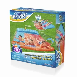Fashion H2Ogo! Triple Water Slide With Tsunami Splash Ramp 16' Water Slides