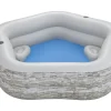 Flash Sale H2Ogo! Truprint Stone 7'X 6'9 X 21 Soft Sided Inflatable Family Kiddie Pool Kiddie Pools