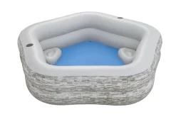 Flash Sale H2Ogo! Truprint Stone 7'X 6'9 X 21 Soft Sided Inflatable Family Kiddie Pool Kiddie Pools