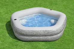 Flash Sale H2Ogo! Truprint Stone 7'X 6'9 X 21 Soft Sided Inflatable Family Kiddie Pool Kiddie Pools