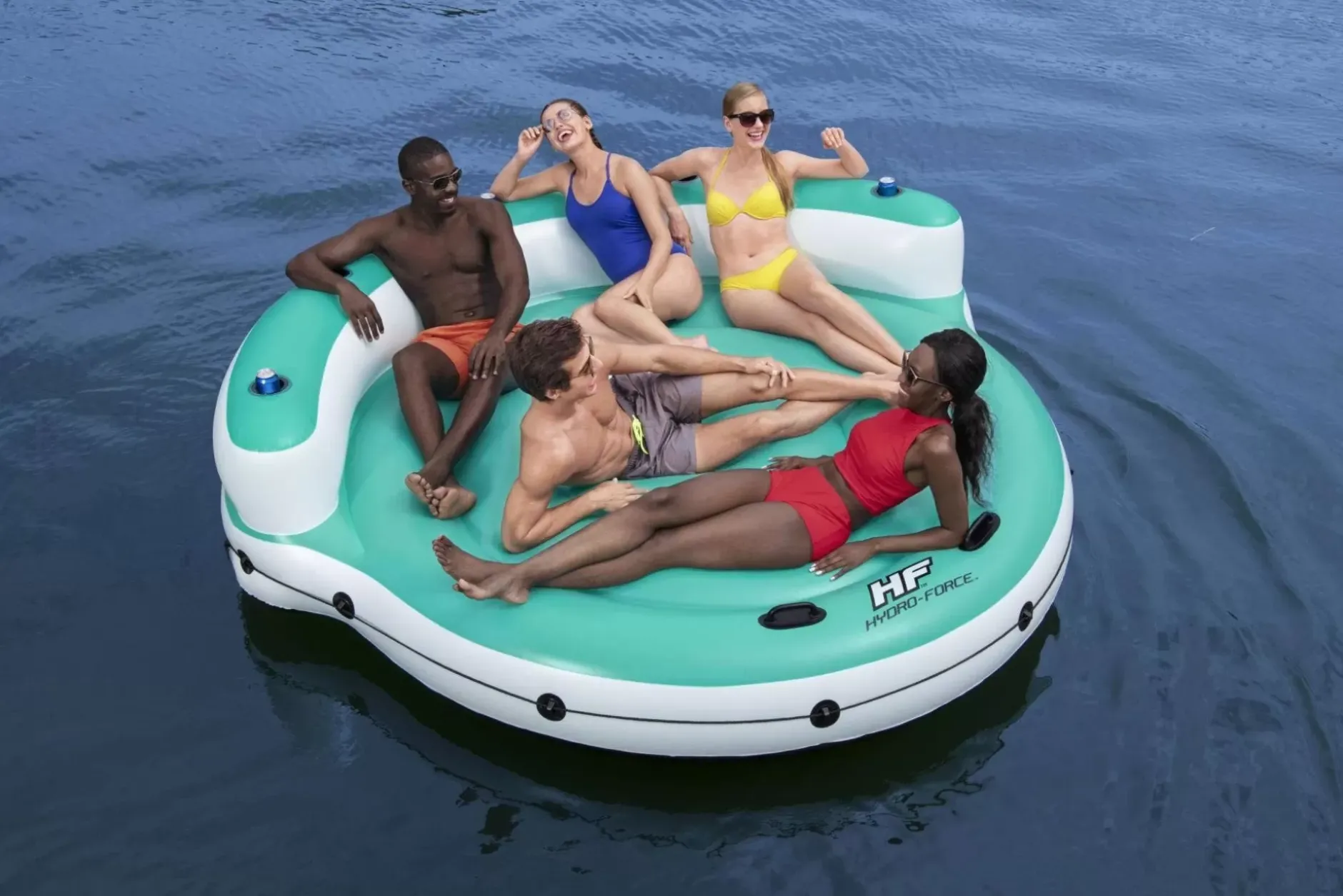 Best Hydro-Force Kick Back 5-Person Inflatable Party Island 9' Islands