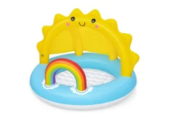 Store Play Day Sun Shaded Round Inflatable Baby Pool 39 X 29 Kiddie Pools