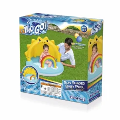 Store Play Day Sun Shaded Round Inflatable Baby Pool 39 X 29 Kiddie Pools