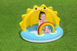 Store Play Day Sun Shaded Round Inflatable Baby Pool 39 X 29 Kiddie Pools