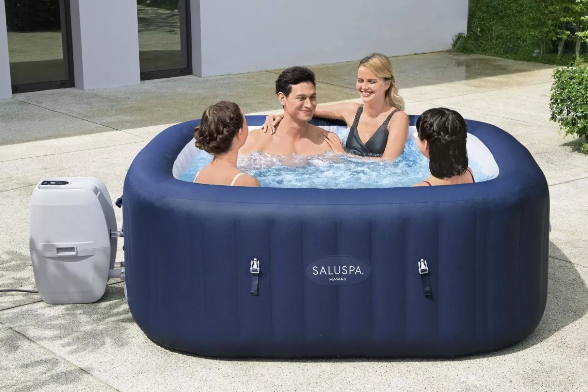 Sale Saluspa Hawaii Airjet Inflatable Hot Tub Spa 4-6 Person Airjet