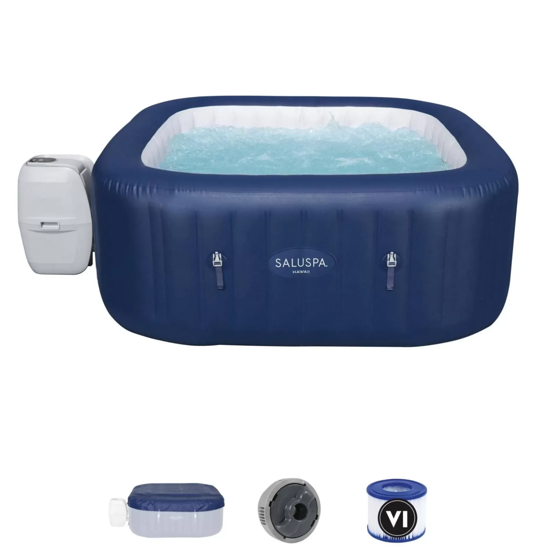 Sale Saluspa Hawaii Airjet Inflatable Hot Tub Spa 4-6 Person Airjet