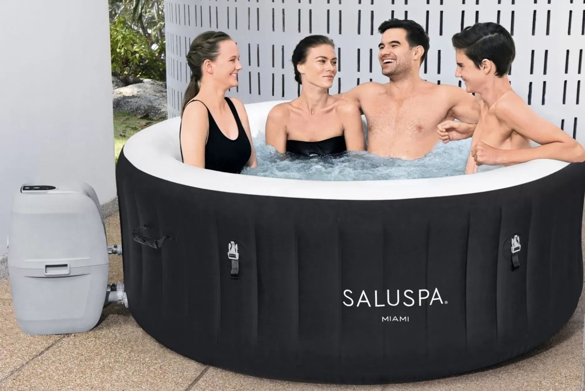 Shop Saluspa Miami Energysense Airjet Inflatable Hot Tub Spa 2-4 Person Airjet