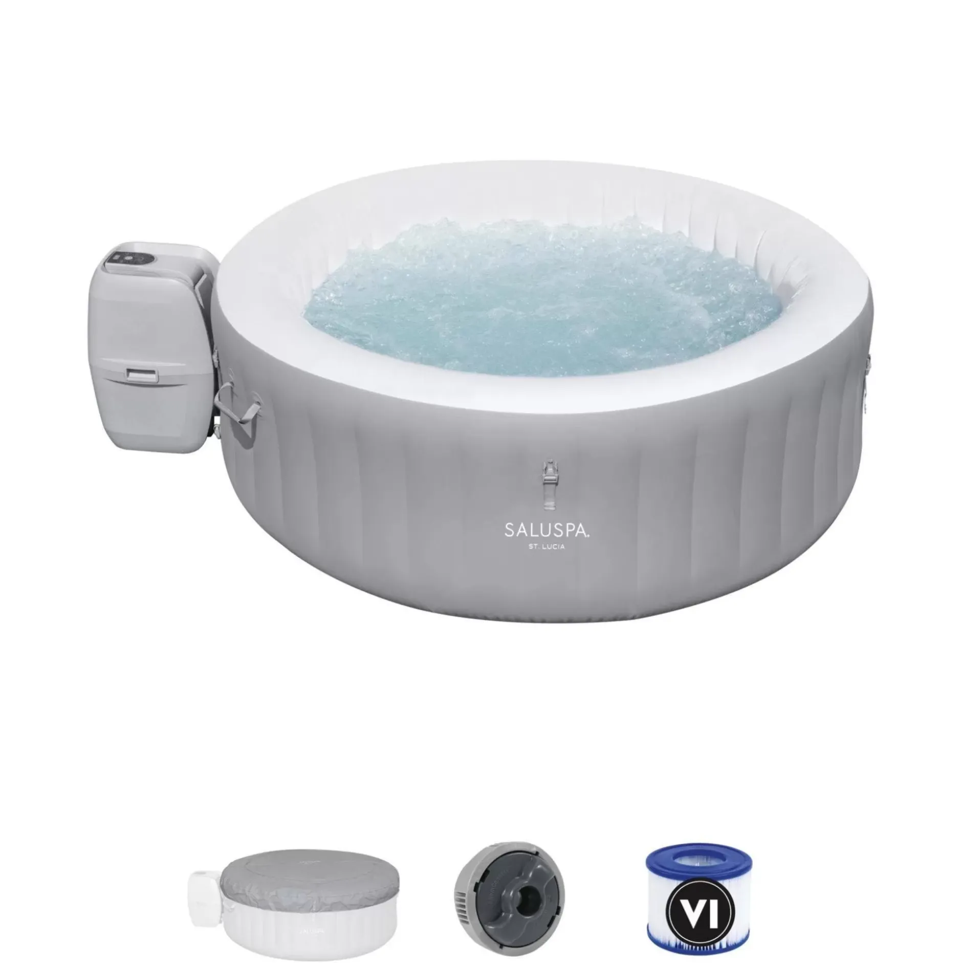 Best Saluspa St. Lucia Airjet Inflatable Hot Tub Spa 2-3 Person Airjet
