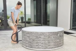 Clearance Saluspa Vancouver Airjet Plus Inflatable Hot Tub With App Control 3-5 Person Airjet